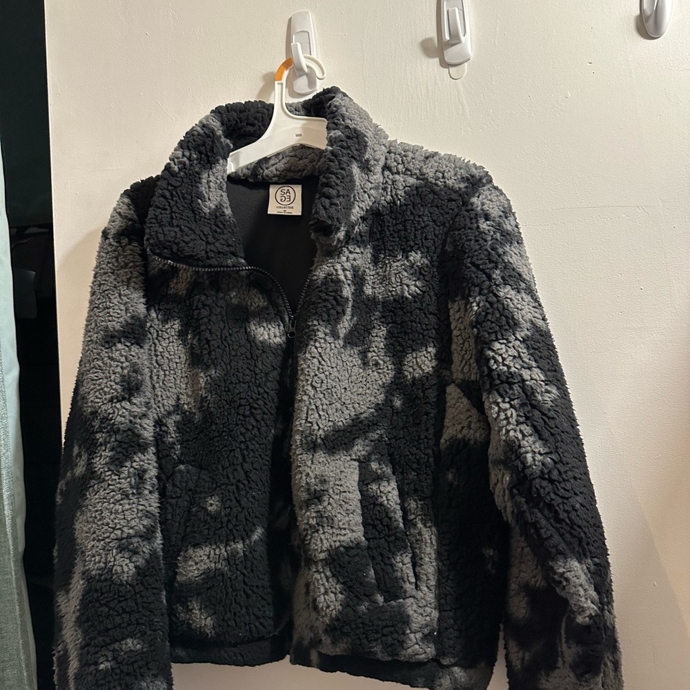 Sage Collective Plush plushie black jacket